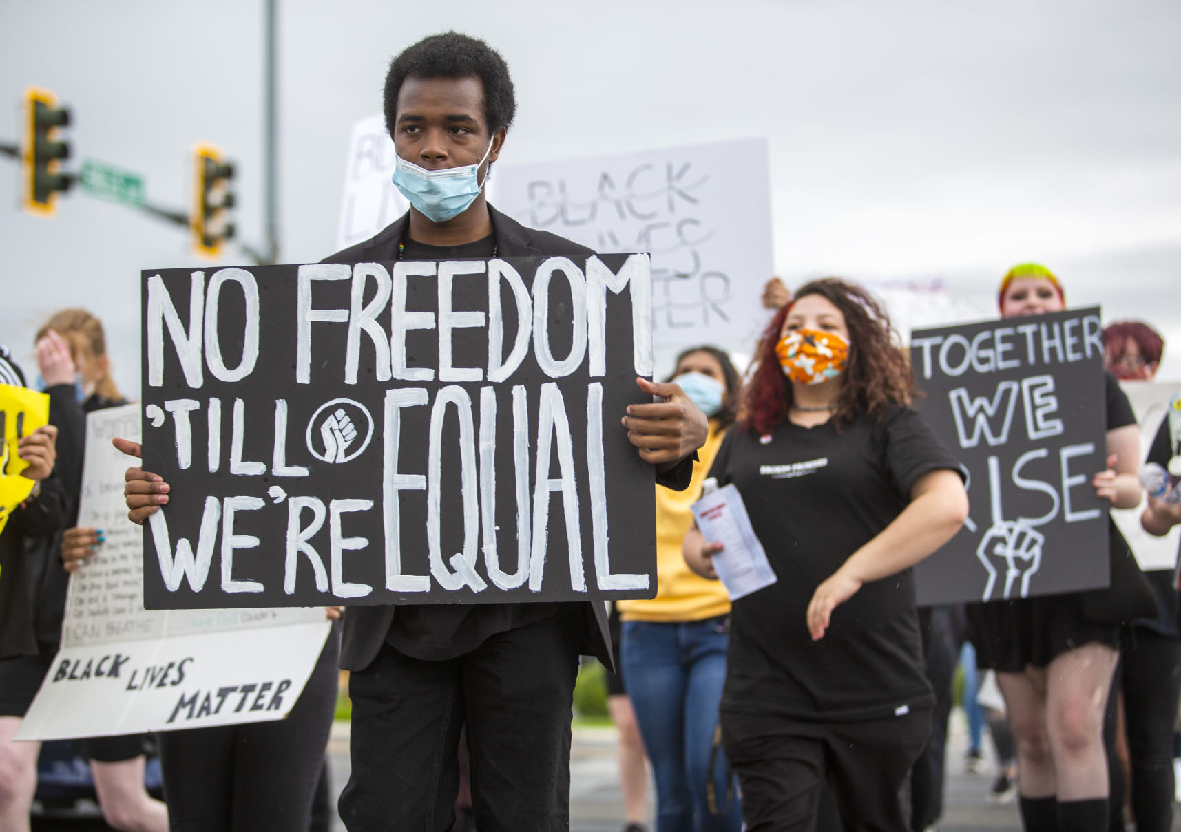Citizens gather to protest police brutality